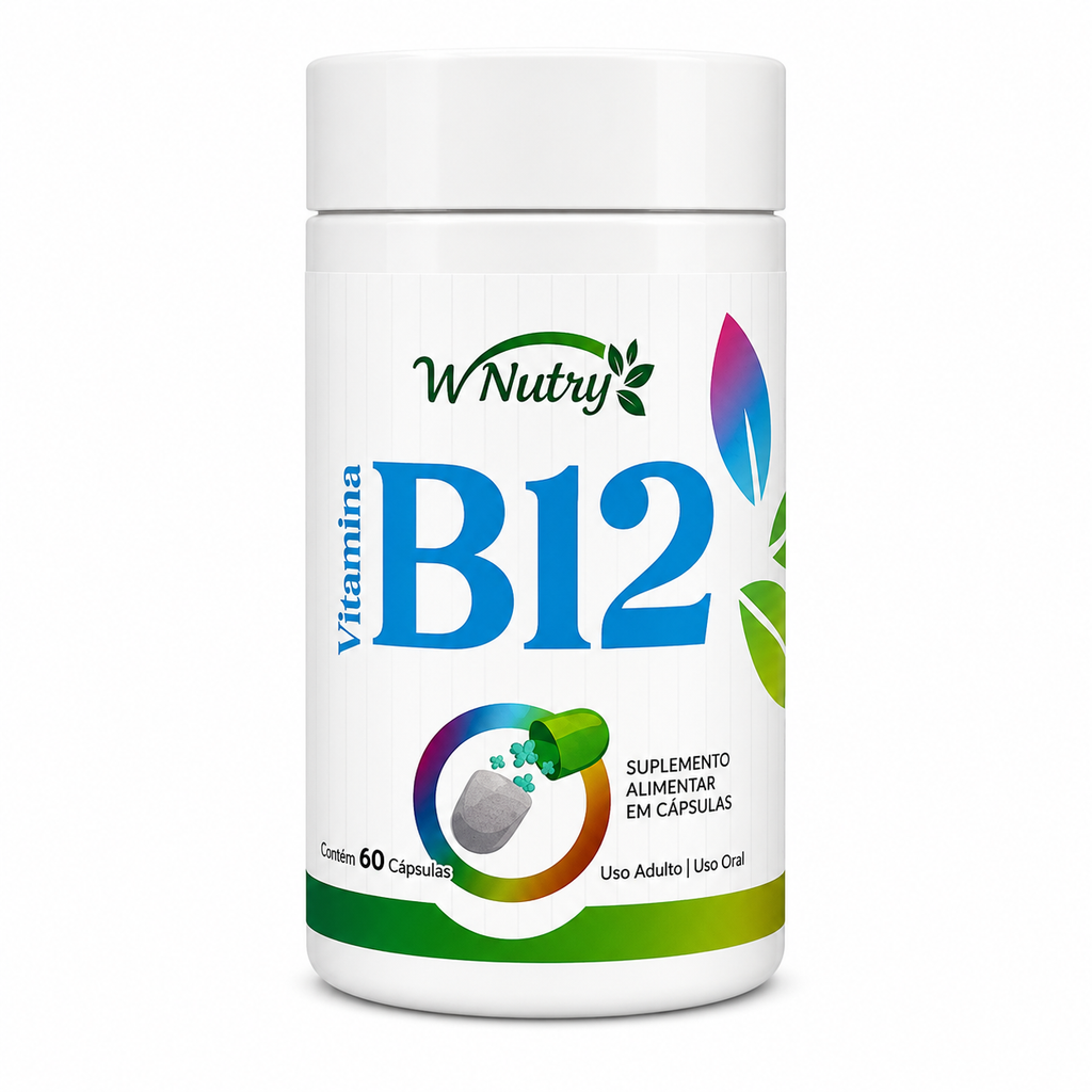 Vitamina B12 Wnutry 60 Cápsulas Alta Potência Premium