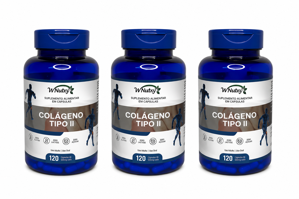 Kit 3 Suplementos Colágeno Tipo-2 3x120 Cáps Articulações