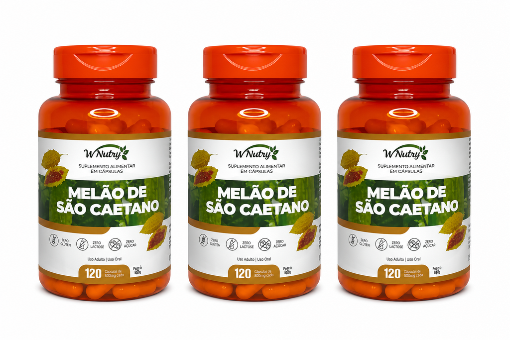 Kit 3 Suplementos Melão De São Caetano 3x120 Cápsulas