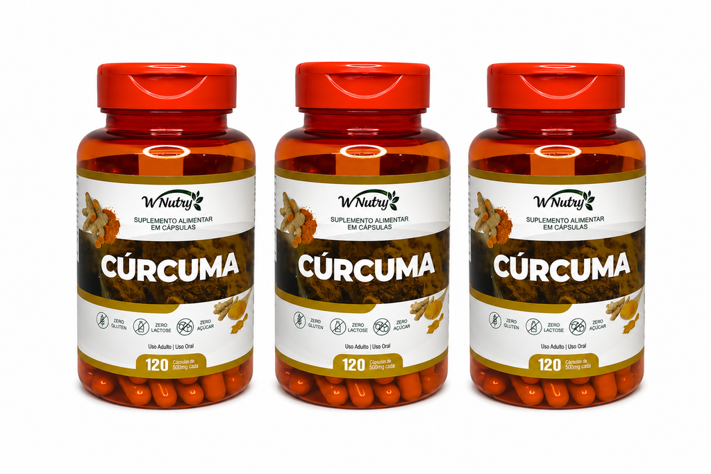 3 Suplementos Cúrcuma 3x120 Cáps Wnutry Antioxidante Natural