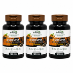 3 Suplementos Cúrcuma + Pimenta Preta + Vitamina C 3x120 Caps