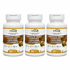 Kit De 3 Suplementos Própolis Verde Cúrcuma Gengibre Vitamina C 120 Caps