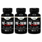 3 Suplementos Pré-Treino Fórmula Premium Alta Potência 3x120 Caps