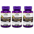 3 Suplementos Glucomannan + Psyllium + Colágeno Hidrolisado 120 Caps