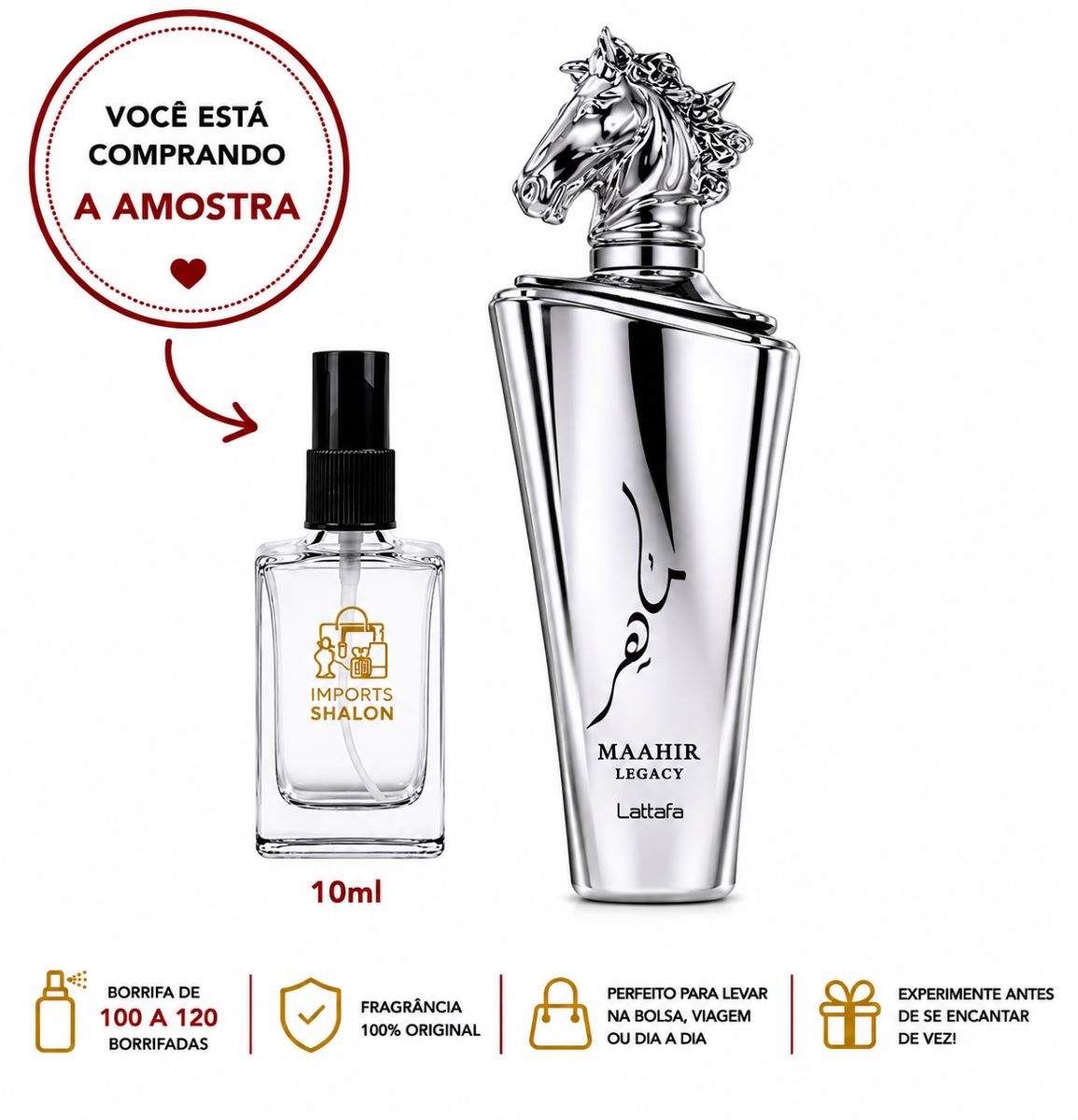 Perfume Maahir Legacy 10ml Lattafa Elegância Que Se Destaca