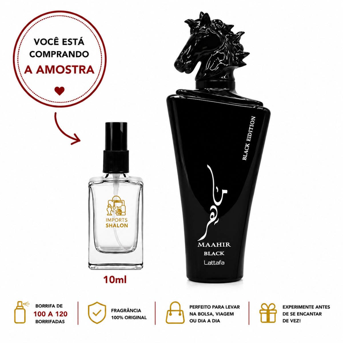 Maahir Black 10ml Perfume Masculino Presença Absoluta