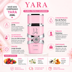 Yara 25 Ml Perfume Spray Doce Cremoso Alta Fixação