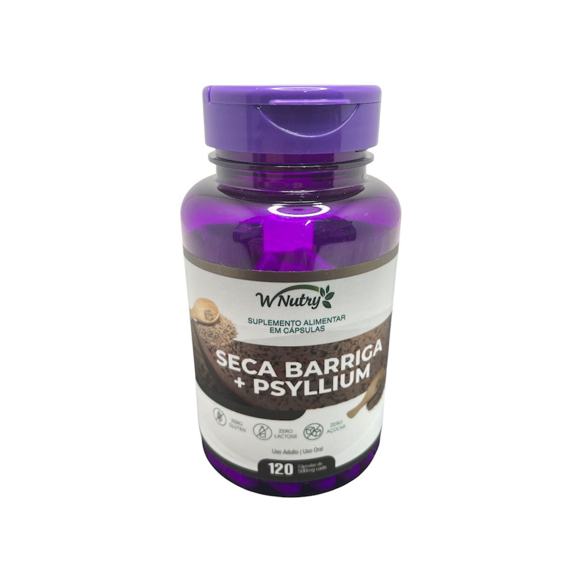 Suplemento Seca Barriga + Psyllium Fórmula Premium Alta Potência 120 Caps