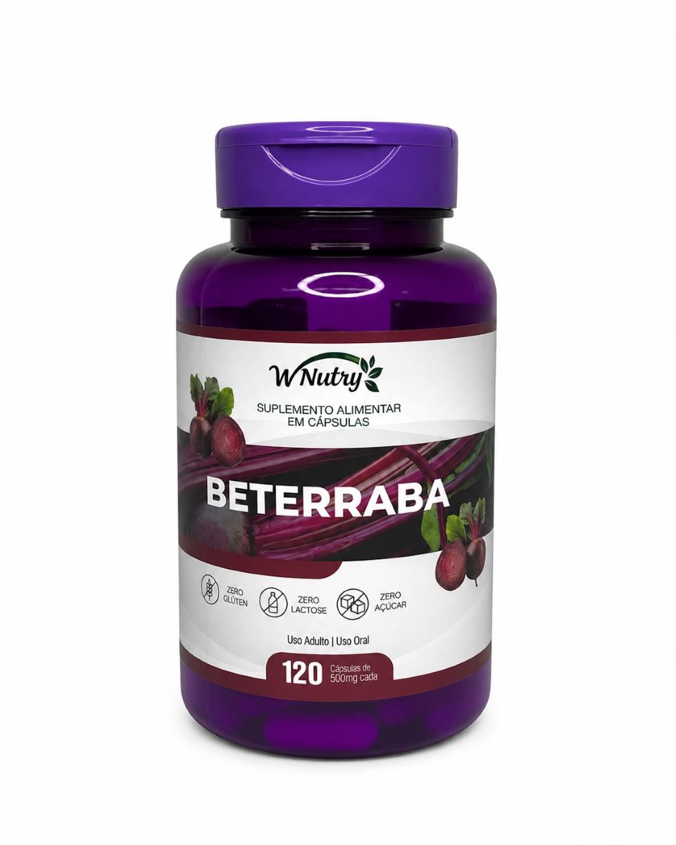 Suplemento Beterraba 120 Cápsulas Energia Natural Circulação