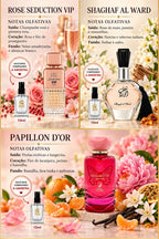 Kit 3 Mini Perfumes 10ml Rose Seduction Shagaf Papillon d'Or