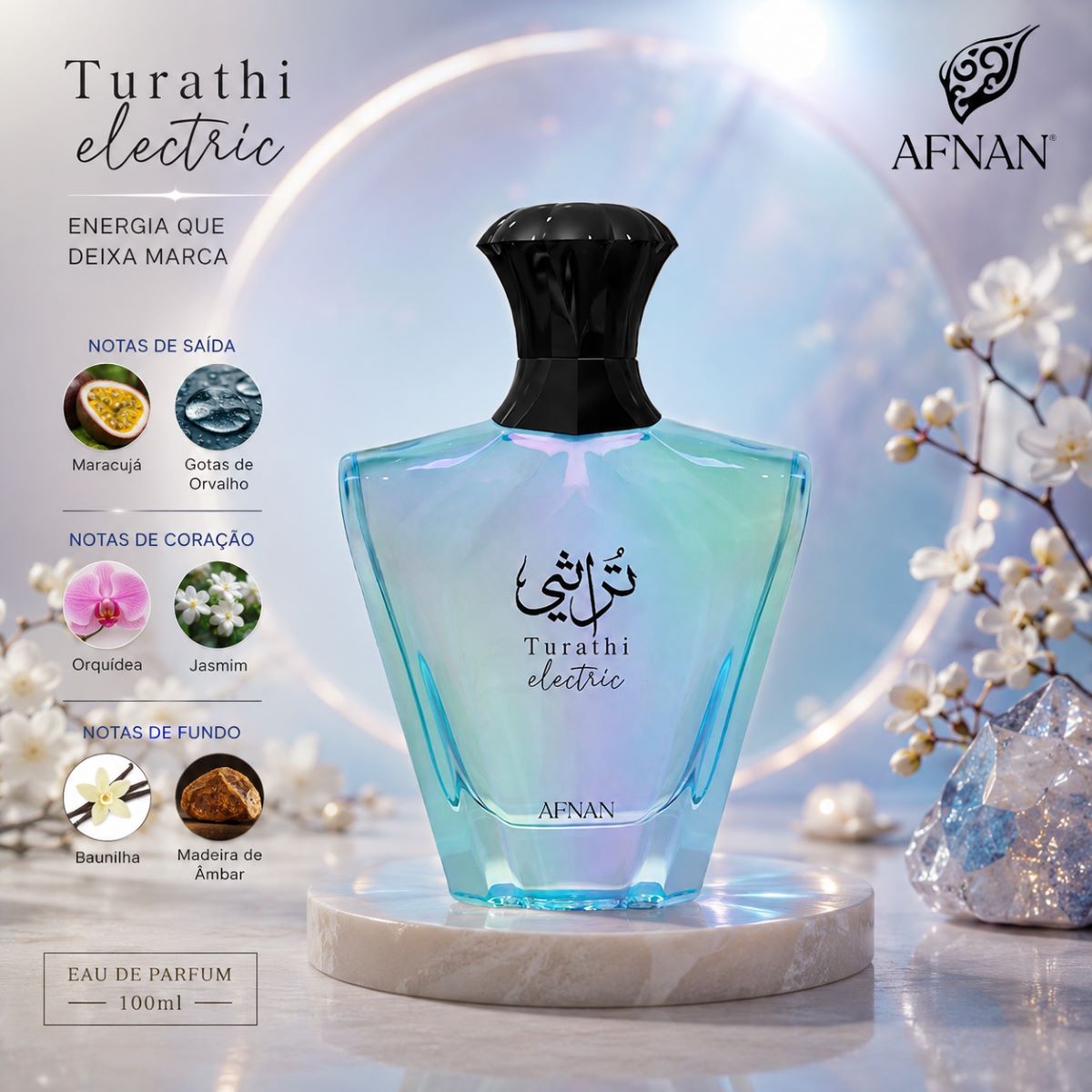 Perfume Afnan Thurathi Electric 90ml Perfume Fresco Intenso