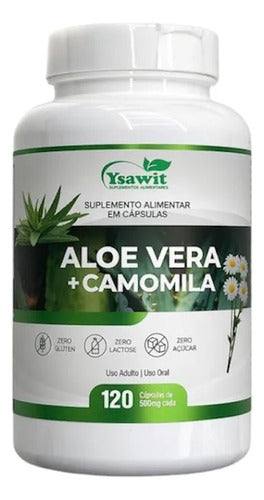 Suplemento Aloe Vera + Camomila 120 Caps Ysawit Natural