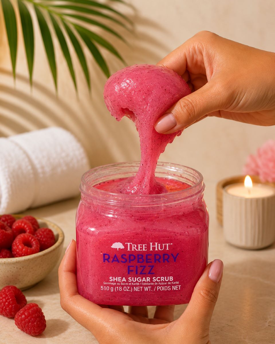 Tree Hut Raspberry Fizz Esfoliante Corporal Aroma Frutado 510g