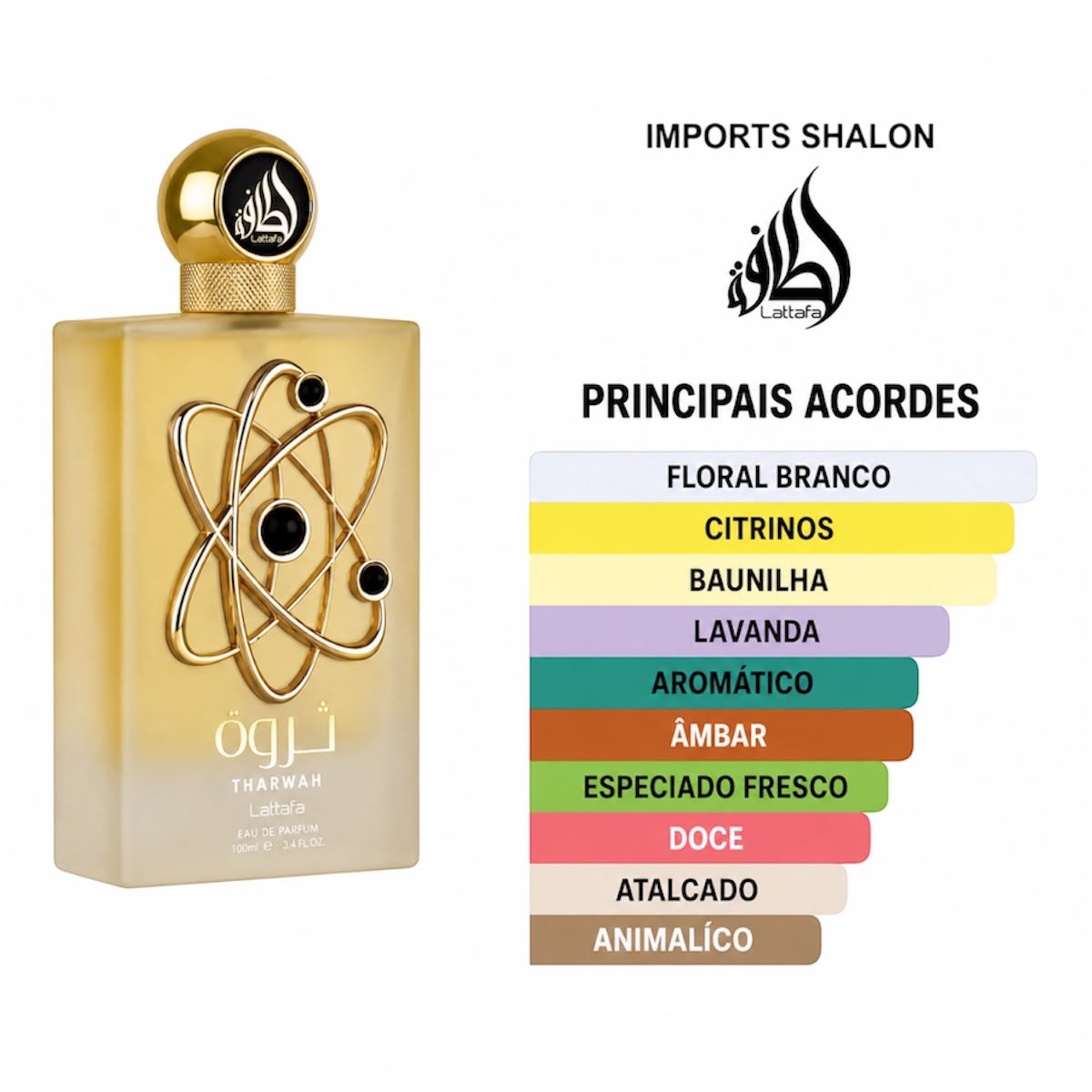 Perfume Tharwah Gold EDP 100ml Aroma Elegante E Envolvente