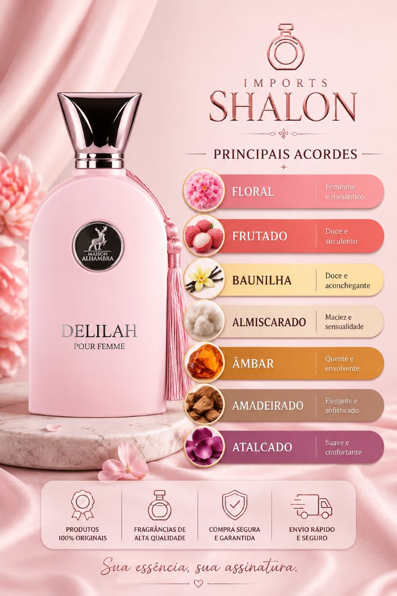 Delilah Pour Femme 100ml Perfume Feminino Elegante e Marcante
