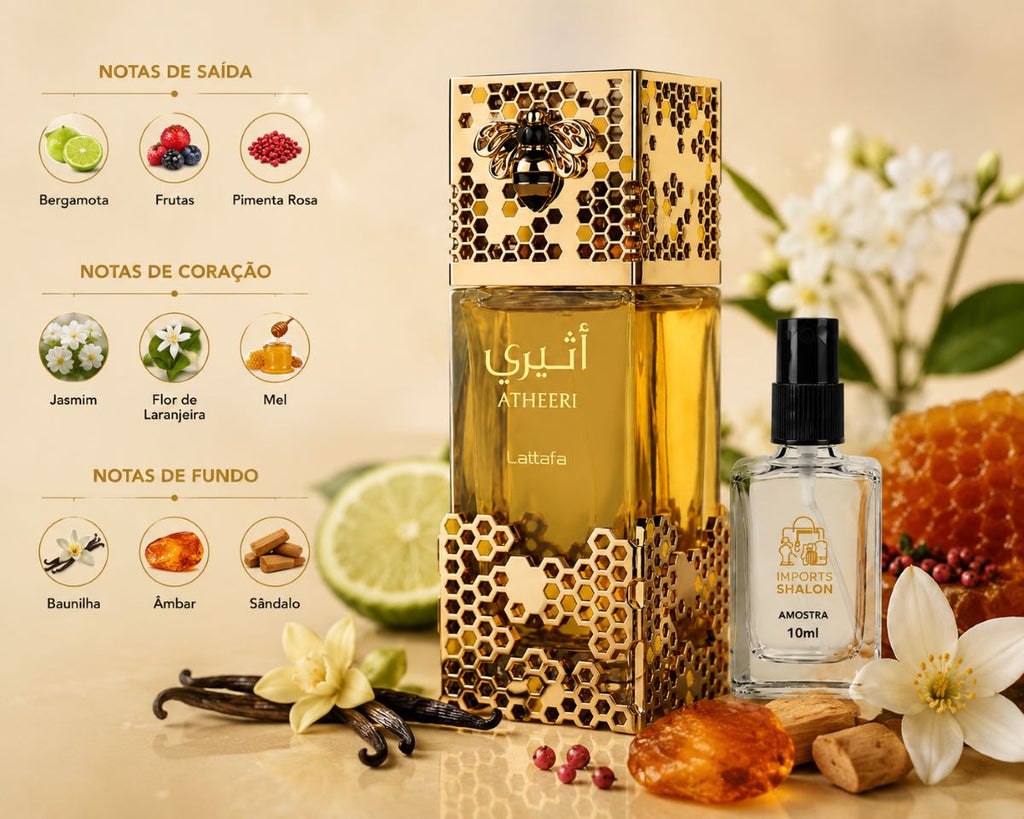 Atheeri Lattafa Perfume Abelinha 10ml Fragrância Sofisticada