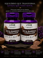 2 Suplementos Seca Barriga + Psyllium Fórmula Premium Alta Potência
