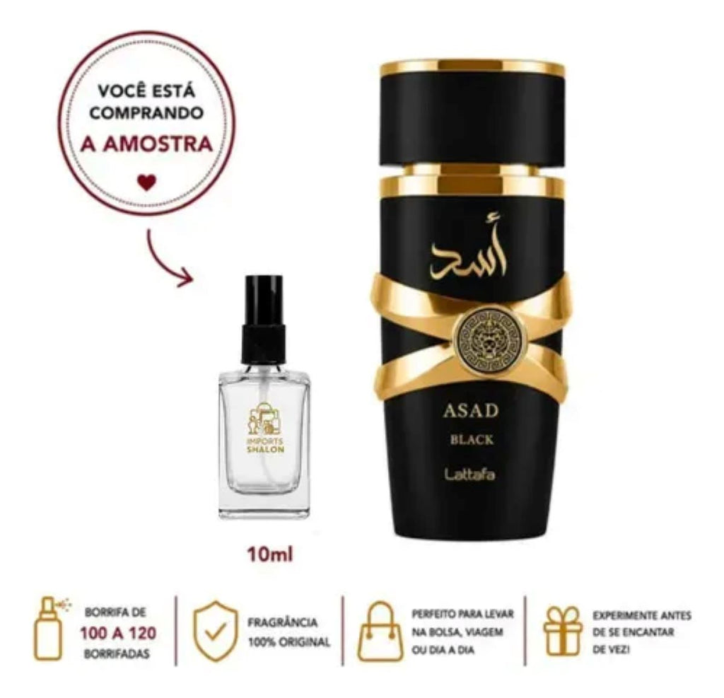 Kit Masculino 3 Mini Perfumes 10ml Asad Black Salvo Intense
