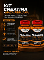 2 Suplementos Creatina + Maca Peruana Força Energia E Performance