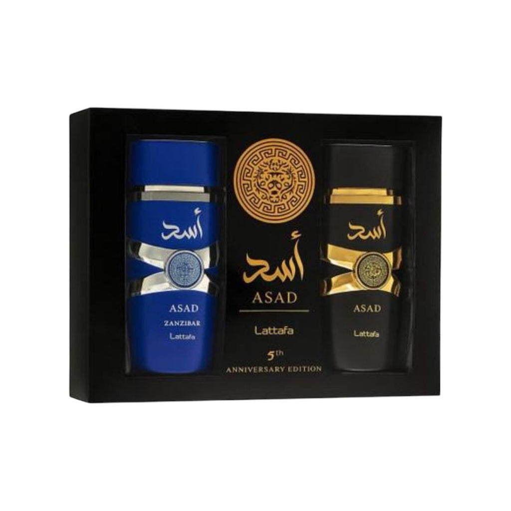 Kit Asad Lattafa Zanzibar + Asad Black Duo Intenso Alta Fixação
