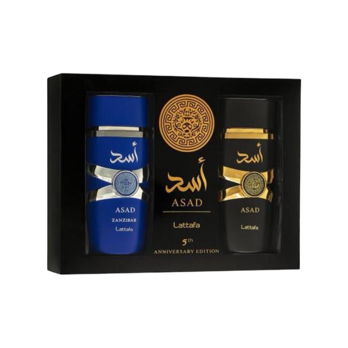 Kit Asad Lattafa Zanzibar + Asad Black Duo Intenso Alta Fixação