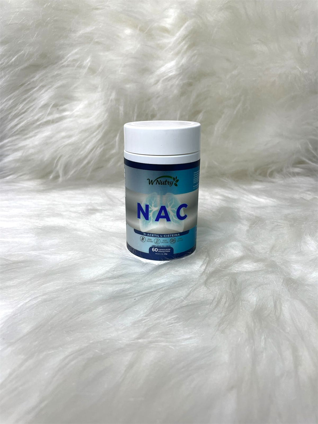 Suplemento NAC Acetilcisteína 60 Cápsulas Antioxidante Pulmões