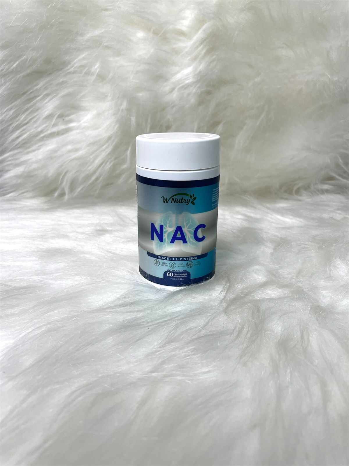 Suplemento NAC Acetilcisteína 60 Cápsulas Antioxidante Pulmões