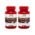 2 Suplementos Ashwagandha + Maca Negra E Vermelha Energia Máxima