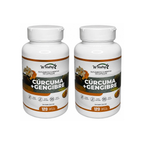 2 Suplementos Cúrcuma + Gengibre Wnutry 2x120 Caps Poder Natural