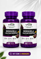 Kit Com 2 Suplementos De Berinjela + Alcachofra 120 Cápsulas