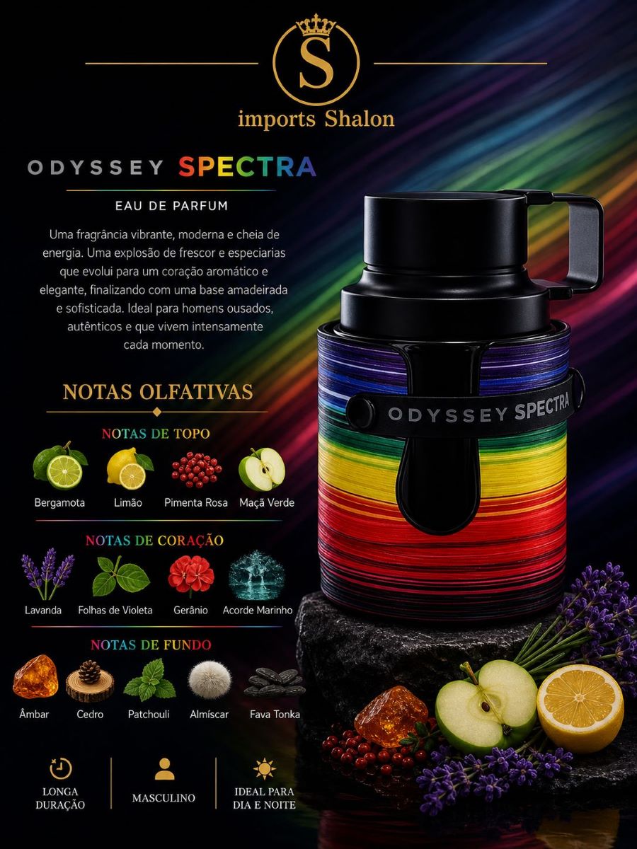 Odyssey Spectra Perfume Árabe Intenso Elegante