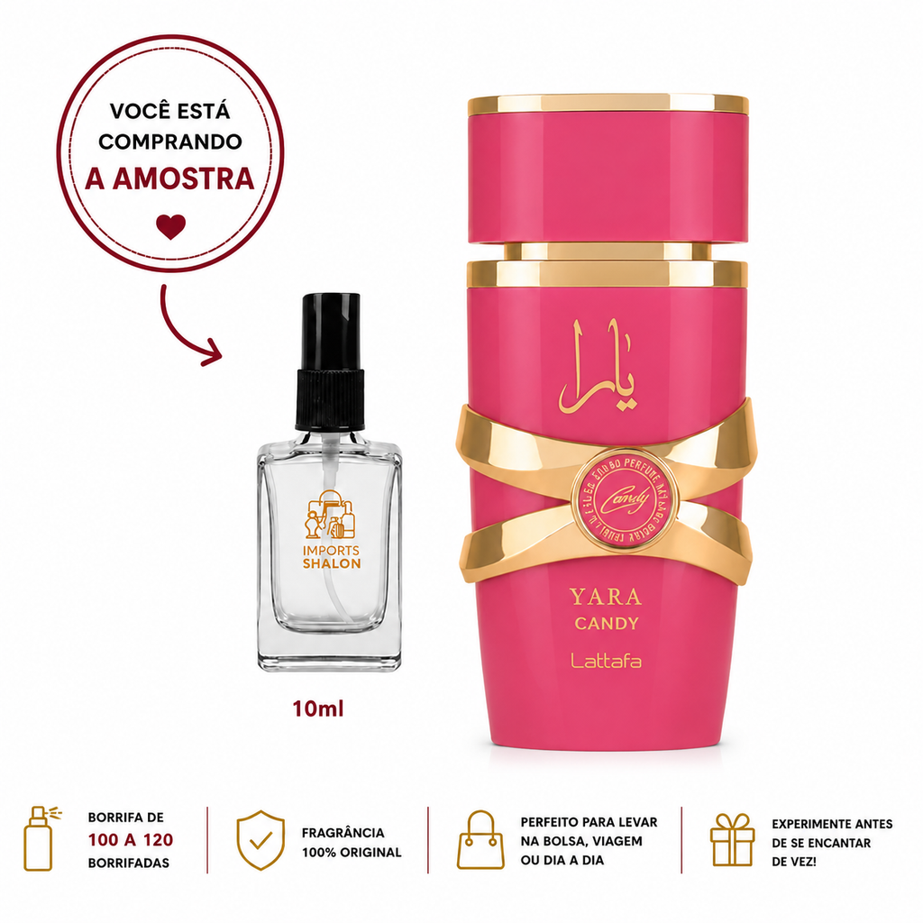 Yara Candy Lattafa 10ml Fragrância Exclusiva