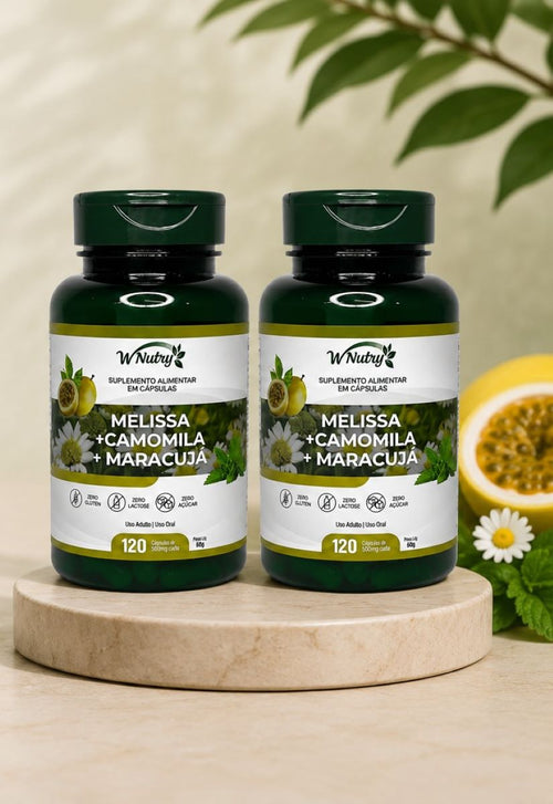 2 Suplementos Melissa Camomila Maracujá Relaxamento Natural