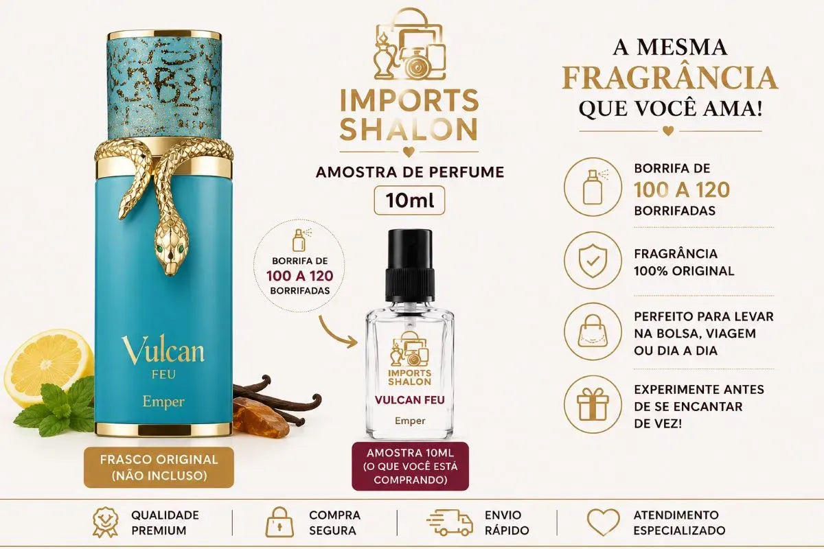 Vulcan Feu 10ml Perfume Presença Marcante E Sofisticada