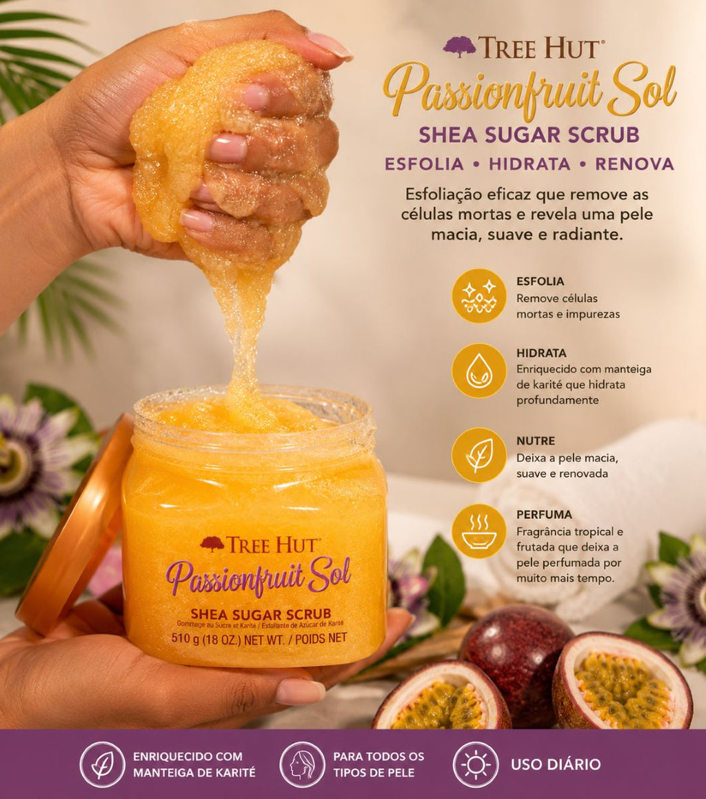 Esfoliante Corporal Tree Hut Passionfruit Sol Premium 510g