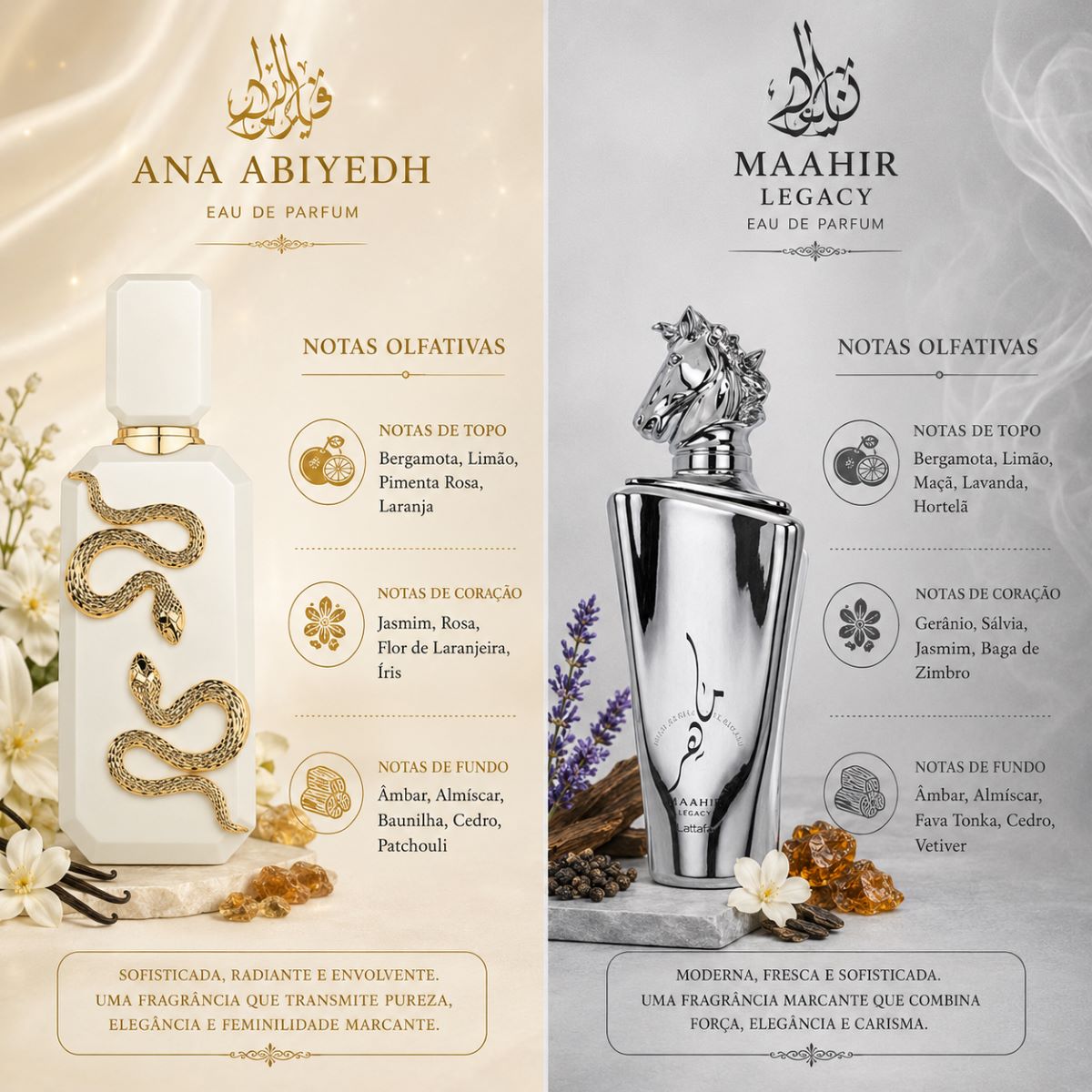 Kit Maahir Legacy + Veneno Bianco Fragrâncias De Presença