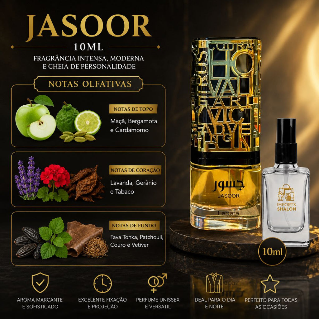 Mini Perfume Jasoor 10ml Aroma Marcante E Elegante
