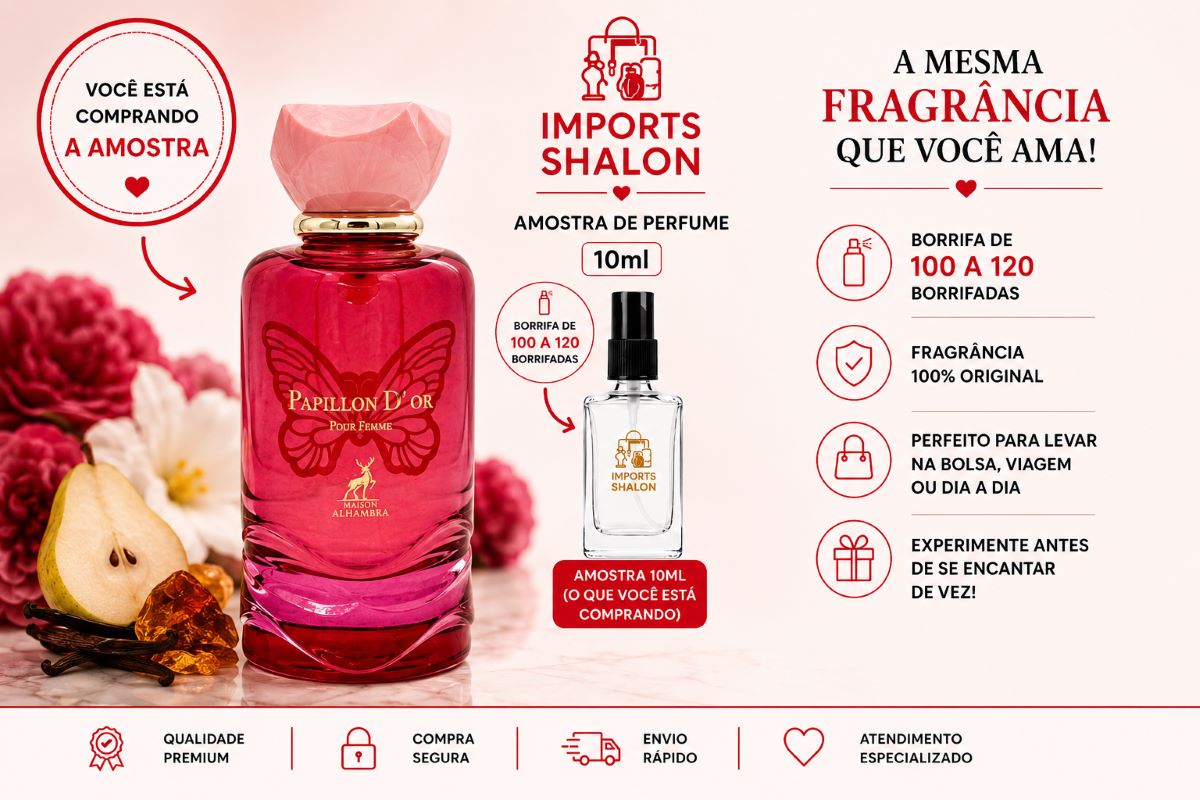 Mini Perfume Paillon D'Or  10ml Floral Doce Envolvente