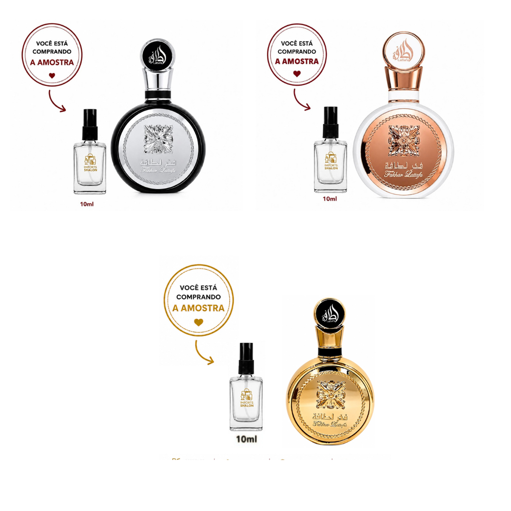Kit 3 Mini Perfumes Fakhar 10ml Cada Fragrância Marcante