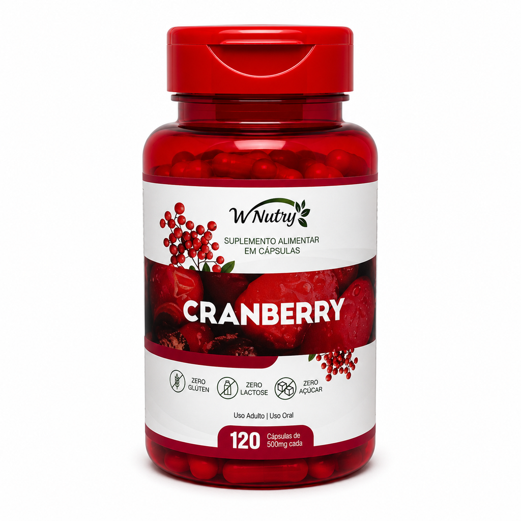 Suplemento Cranberry 120 Cápsulas Saúde Urinária Antioxidante