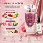 Mini Perfume Mohra Silky Rose 10ml Fragrância Feminina