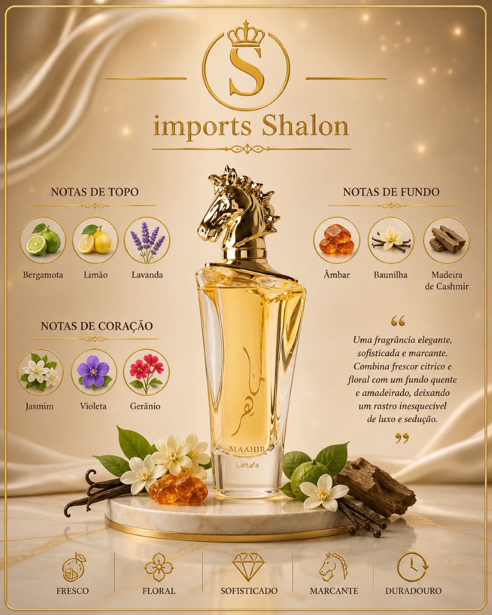 Maahir Lattafa Perfume Árabe Luxuoso Intenso