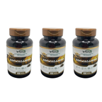 Kit Com 3 Suplementos Ashwagandha Alta Potência 3x120 Caps