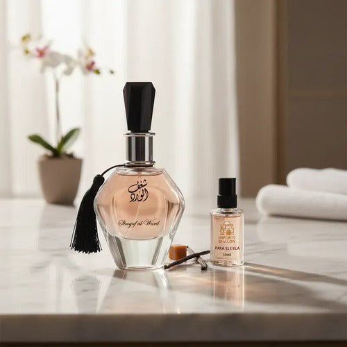 Perfume Shaghaf Al Ward 10ml Feminino Elegância Árabe