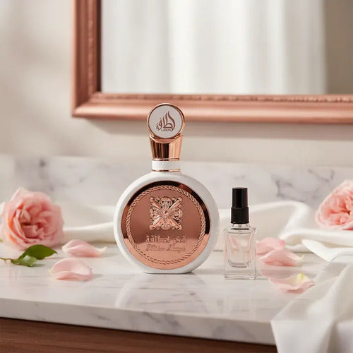 Fakhar Rose Lattafa Perfume Feminino 10ml Fixação E Presença