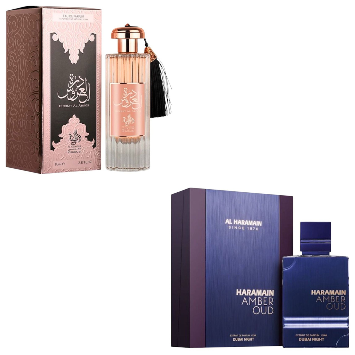 Kit Durrat + Haramain Amber Oud Dubai Fragrâncias Inesquecíveis