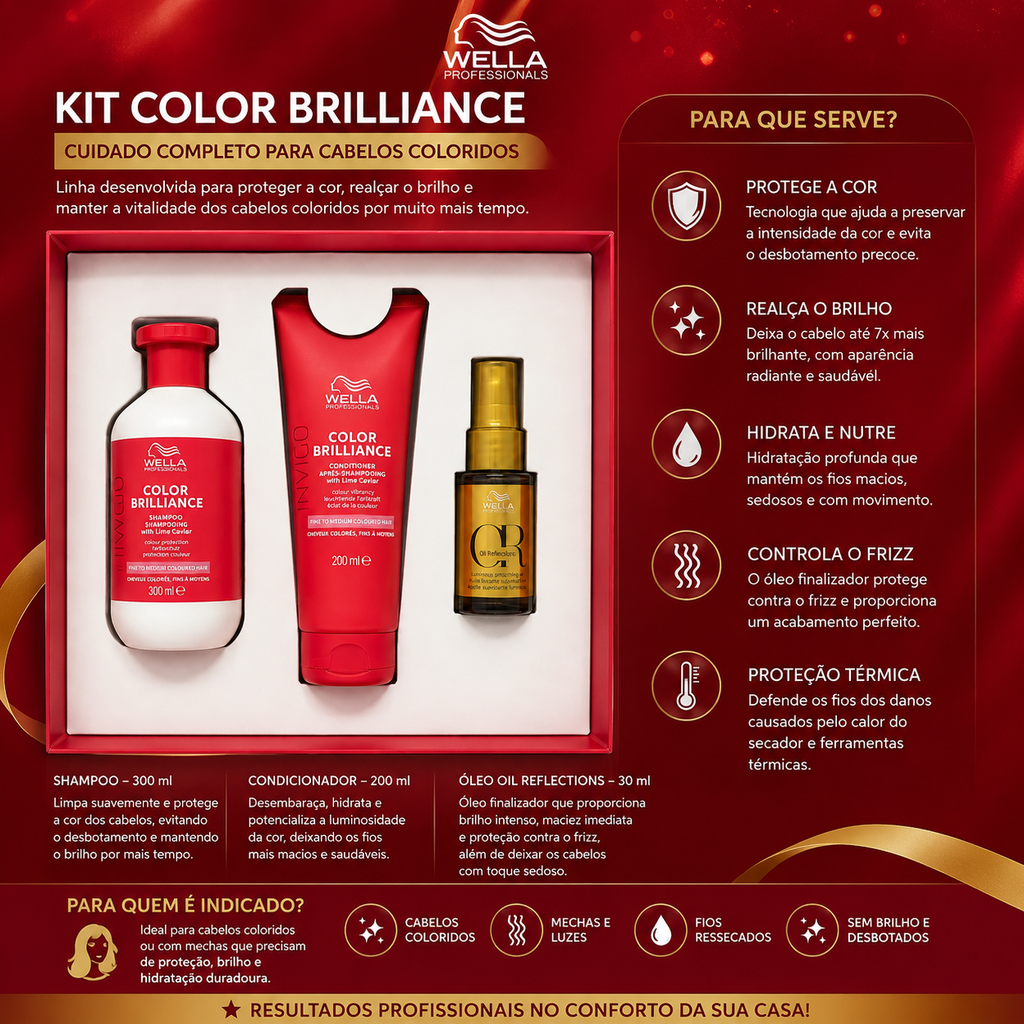 Wella Color Brilliance Kit Capilar Com Óleo Reparador