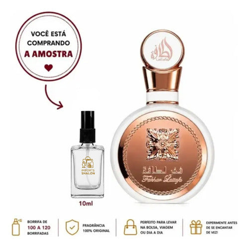 Fakhar Rose Lattafa Perfume Feminino 10ml Fixação E Presença