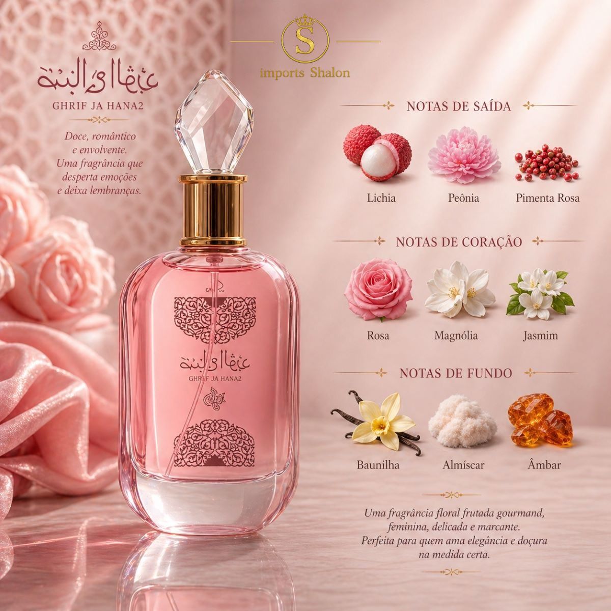 Sabah Al Ward Sugar Perfume Árabe Doce Intenso