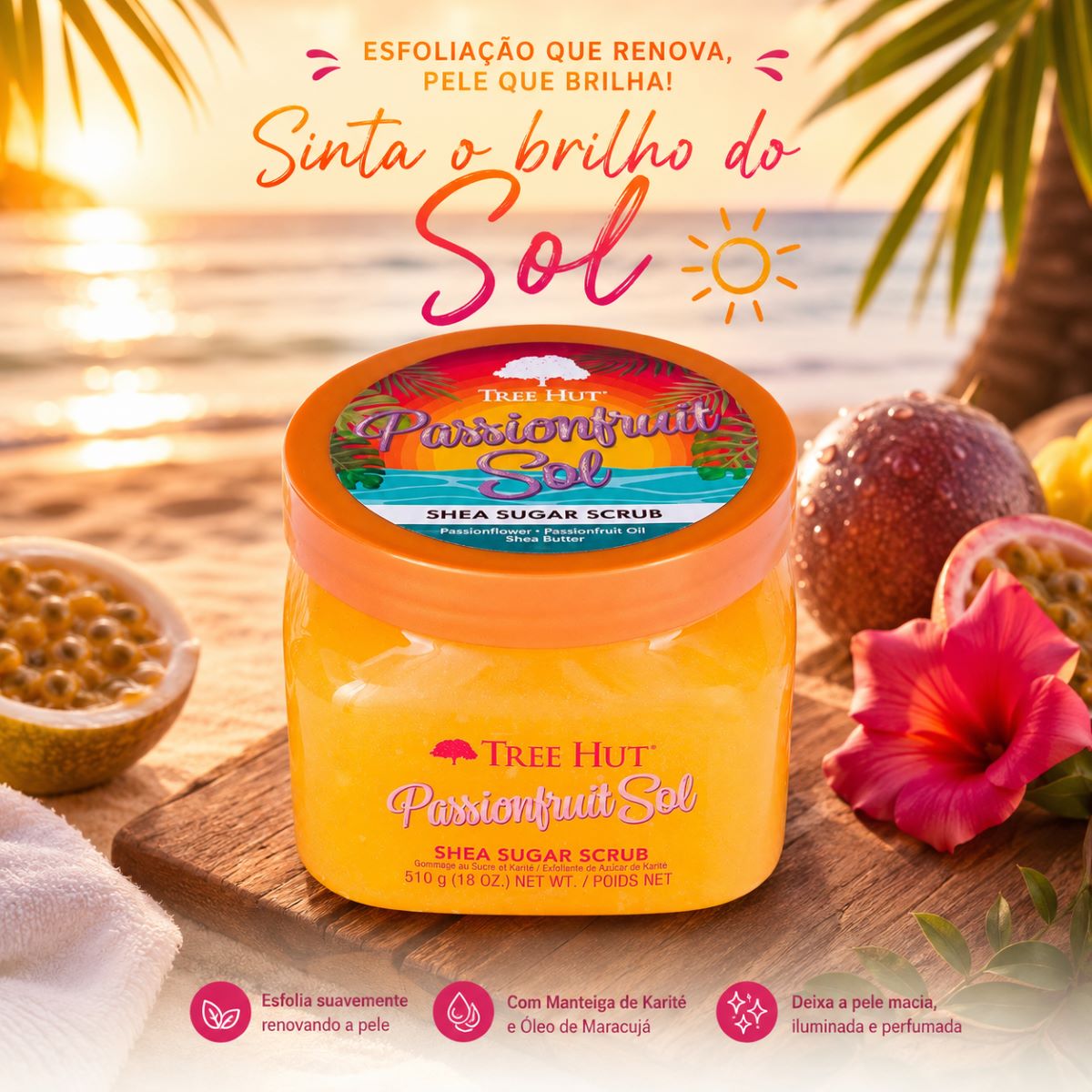 Esfoliante Corporal Tree Hut Passionfruit Sol Premium 510g